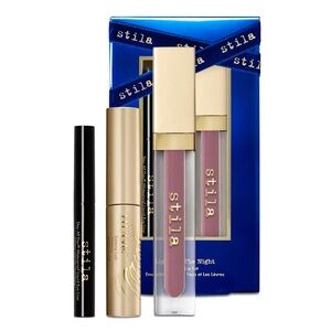 Stila Light Up the Night Eye & Lip Set Liquid Eyeliner Mascara Gloss New in Box
